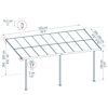 Terrassenüberdachung 'Sierra Cabrio' 295 x 555 cm Alu/Polycarbonat grau
