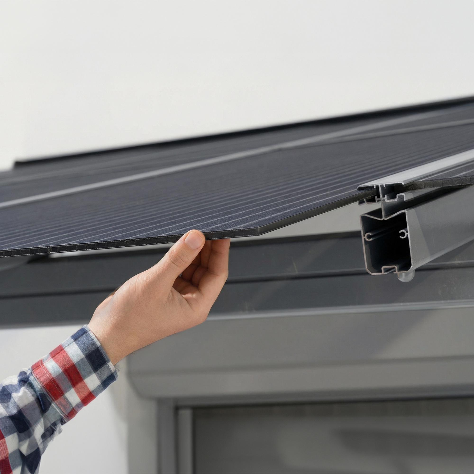 Terrassenüberdachung 'Sierra Cabrio' 295 x 739 cm Alu/Polycarbonat grau