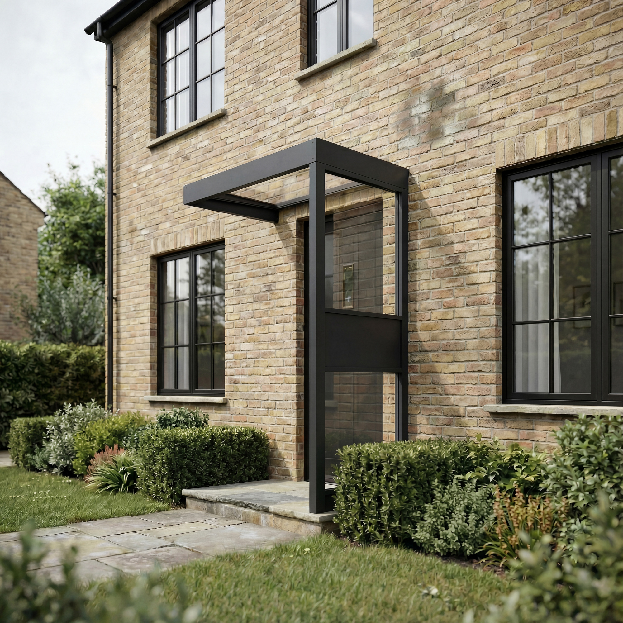 Vordach Sophia 'SIDE Wall' grau 95 x 160 cm Acrylglas klar