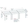 Terrassenüberdachung 'Sierra Cabrio' 295 x 924cm Alu/Polycarbonat grau