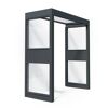 Vordach Sophia '2 SIDE Wall' grau 95 x 215 cm Acrylglas klar