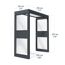 Vordach Sophia '2 SIDE Wall' grau 95 x 215 cm Acrylglas klar
