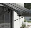 Vordach 'Augustine' schwarz 90,5 x 294 cm Polycarbonat grau