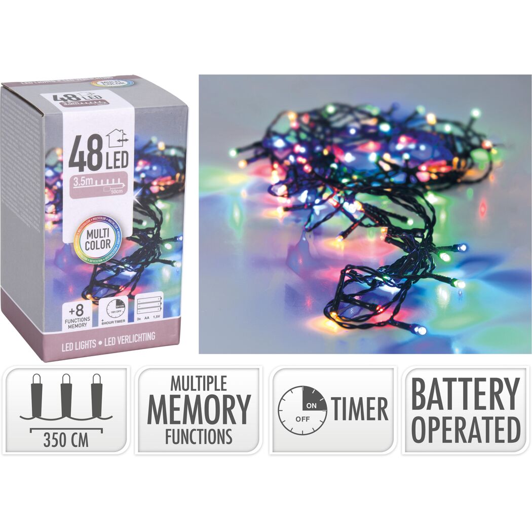 LED-Lichterkette bunt 48 LED