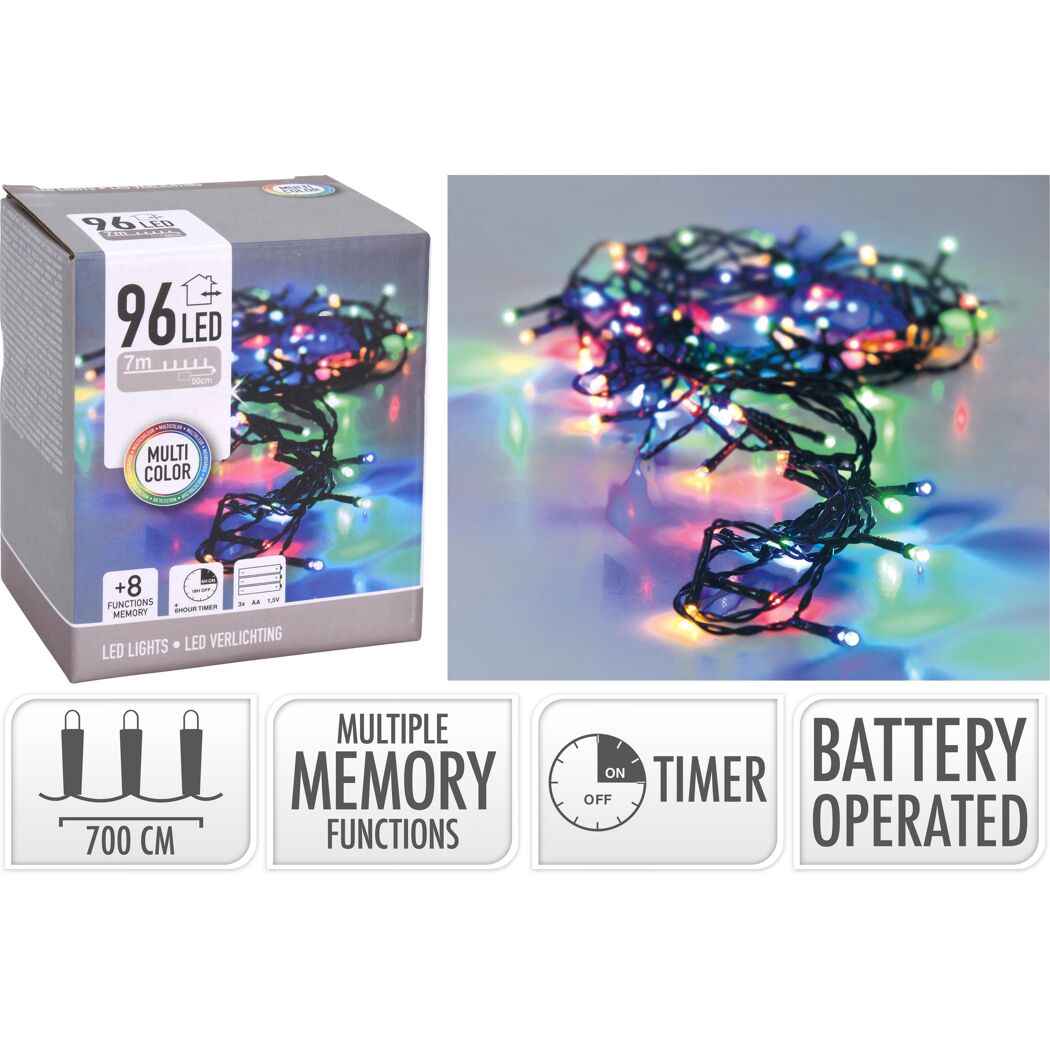 LED-Lichterkette bunt 96 LED