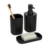 Bad-Accessoires-Set 'Fano' schwarz eckig 3-teilig