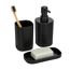 Bad-Accessoires-Set 'Fano' schwarz eckig 3-teilig