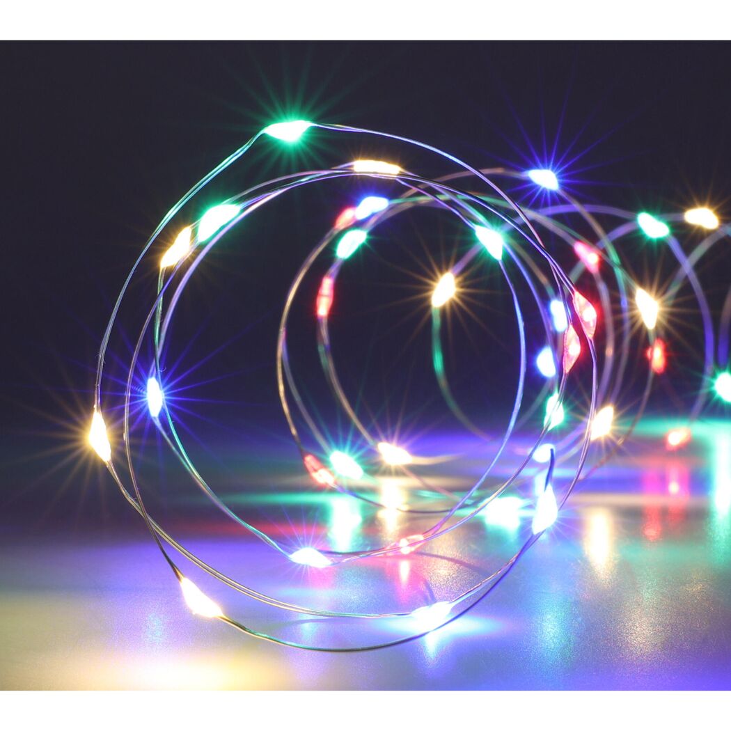 LED-Draht-Lichterkette bunt 40 LED