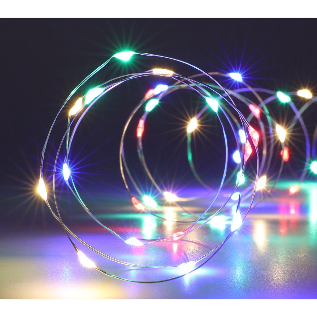 LED-Draht-Lichterkette bunt 100 LED