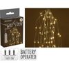LED-Draht-Lichterkette warmweiß 80 LED