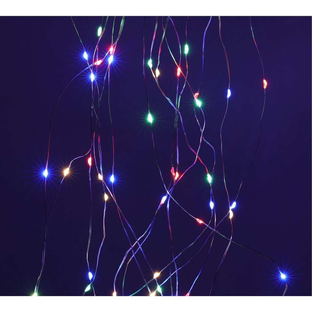 LED-Draht-Lichterkette bunt 80 LED