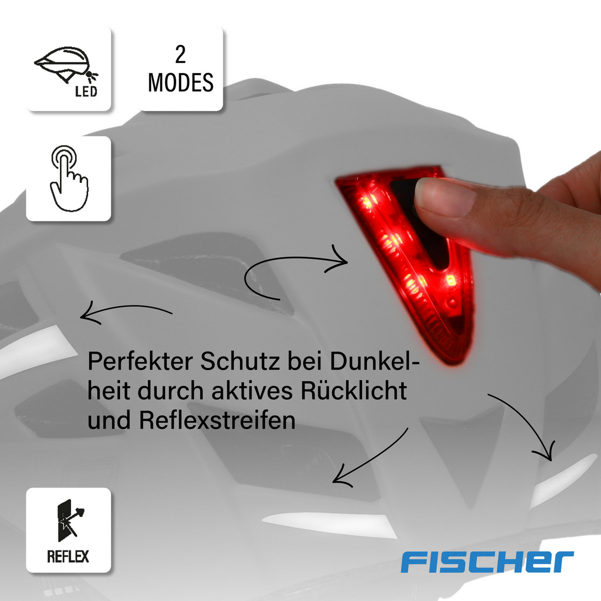 Fahrradhelm 'Urban PLUS Chicago' Größe 58-61 cm graublau