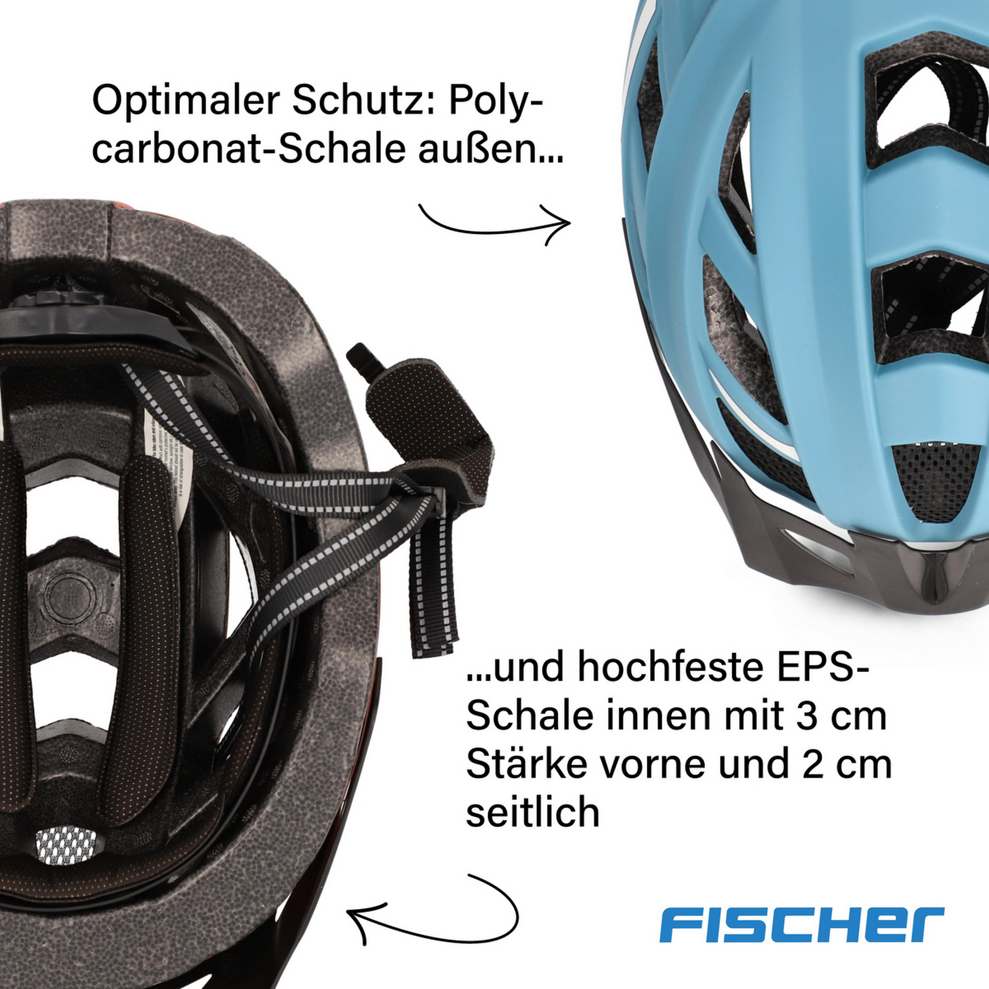 Fahrradhelm 'Urban PLUS Chicago' Größe 52-59 cm graublau