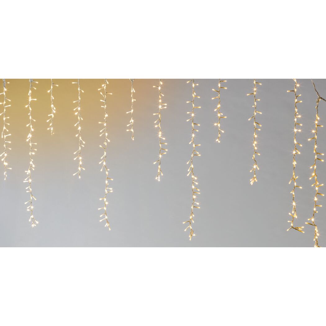 LED-Lichtervorhang Eisregen 576 LEDs 340 cm