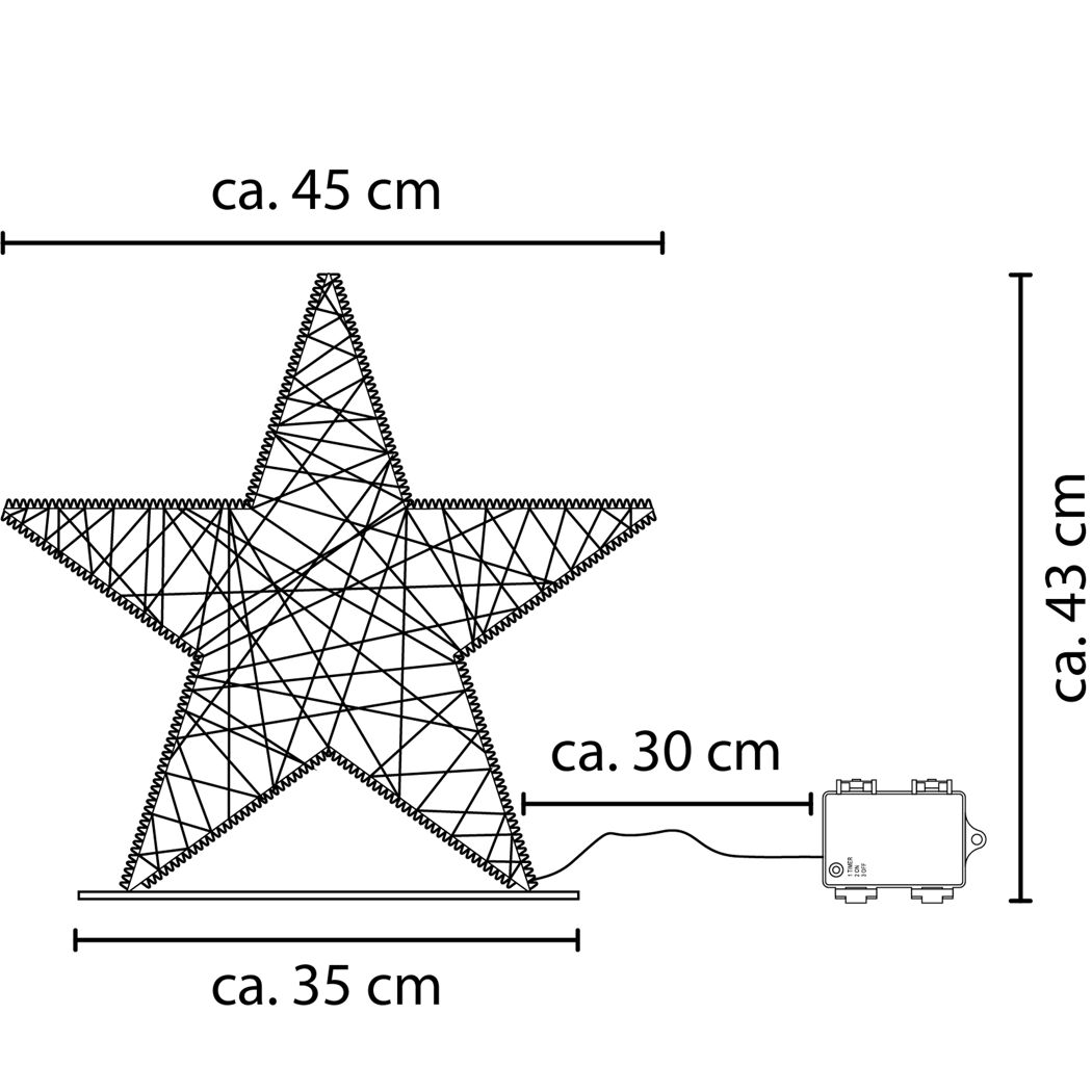 LED-Stern 90 LEDs 39 cm
