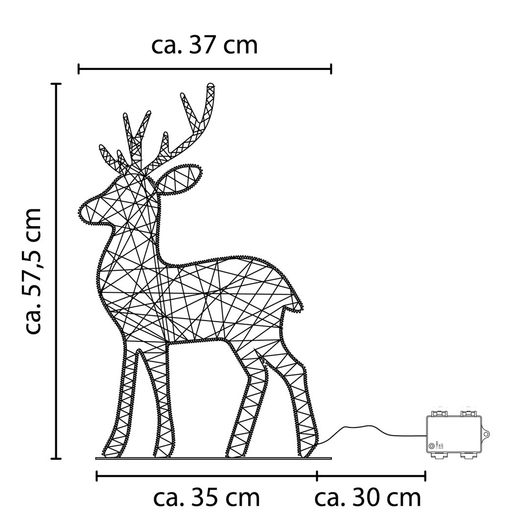 LED-Hirsch 120 LEDs 39 cm