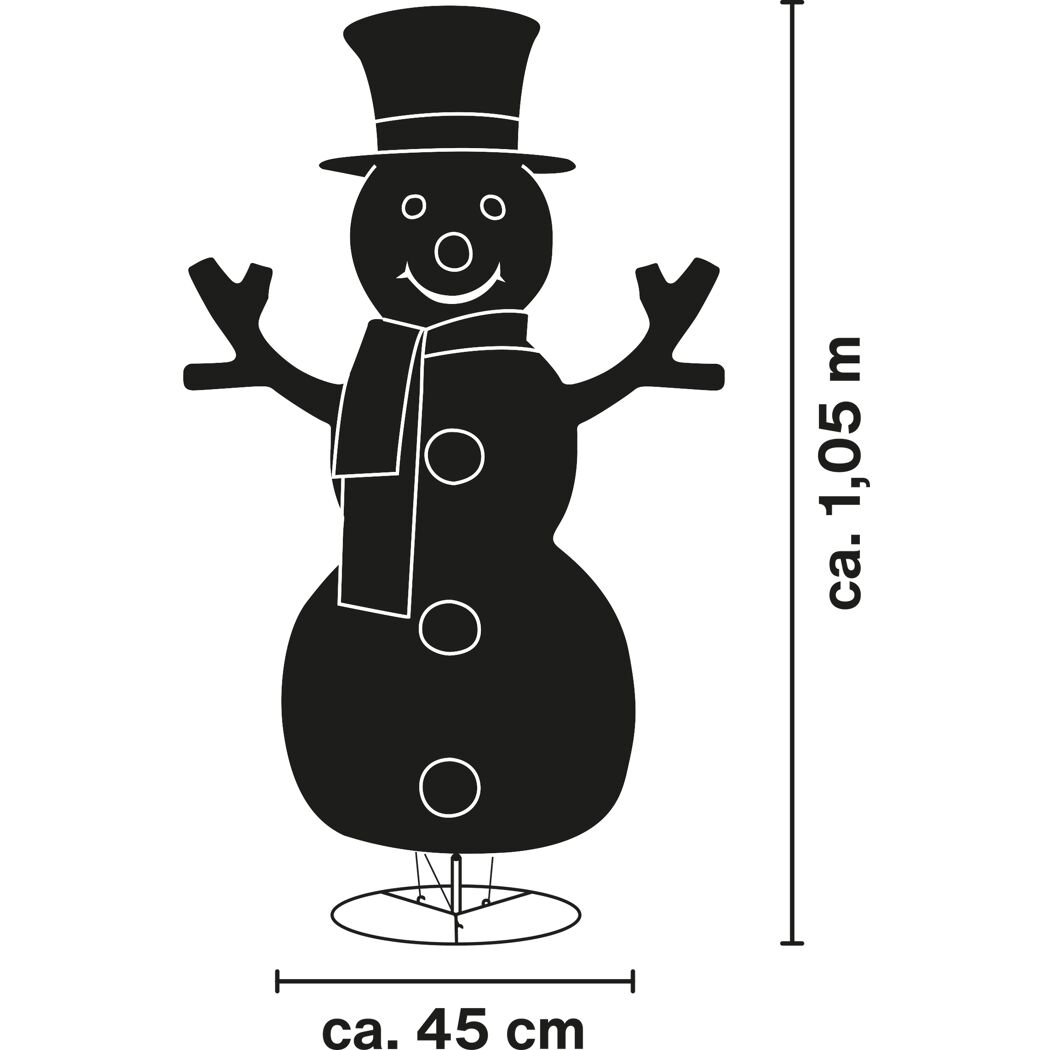 LED-Schneemann 70 LEDs 105 cm