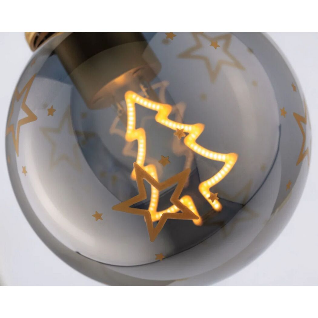 LED-Weihnachtskugel 'Tannenbaum' goldfarben Ø 10 cm