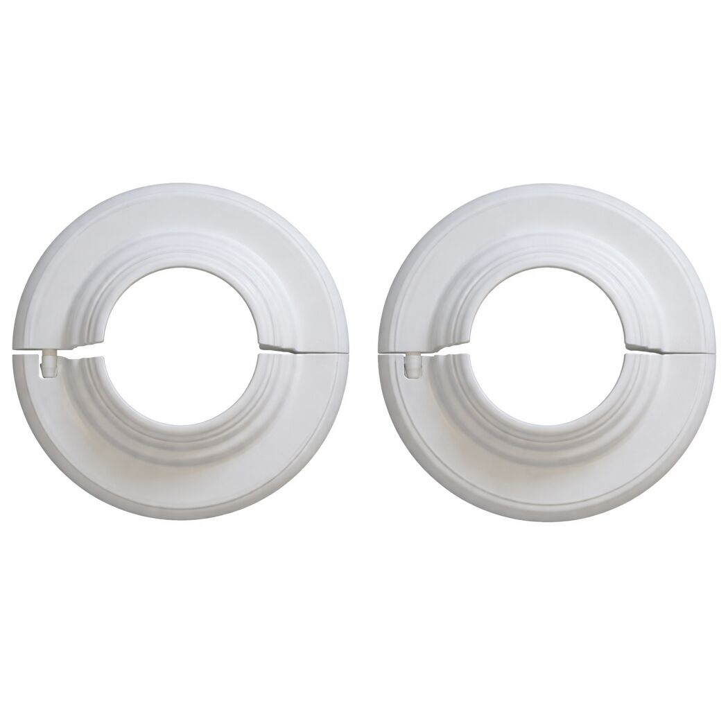 Heizungsrosette weiß Ø 14 - 20 mm Polypropylen 2 Stück