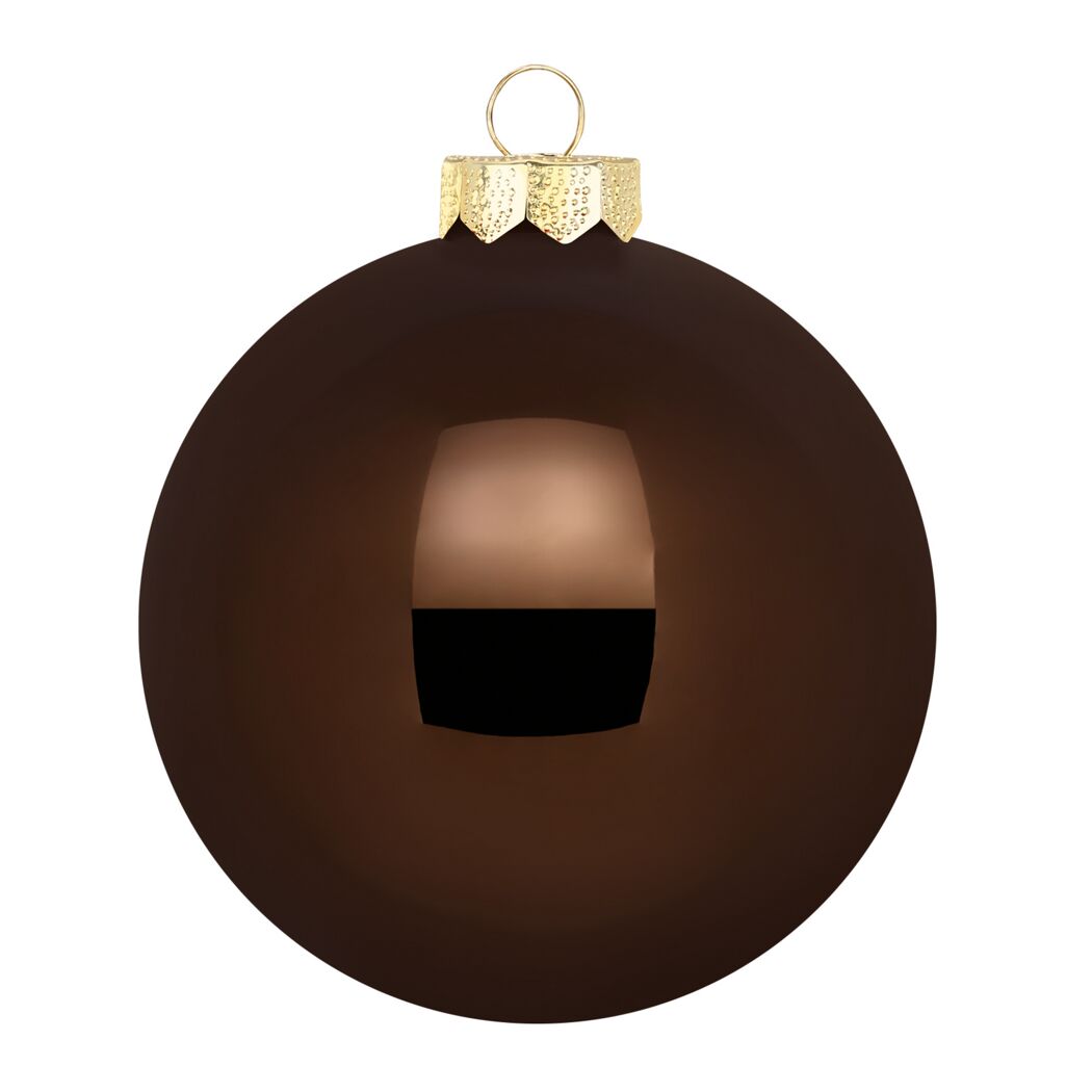 Christbaumkugel braun Ø 7,5 cm 12 Stück