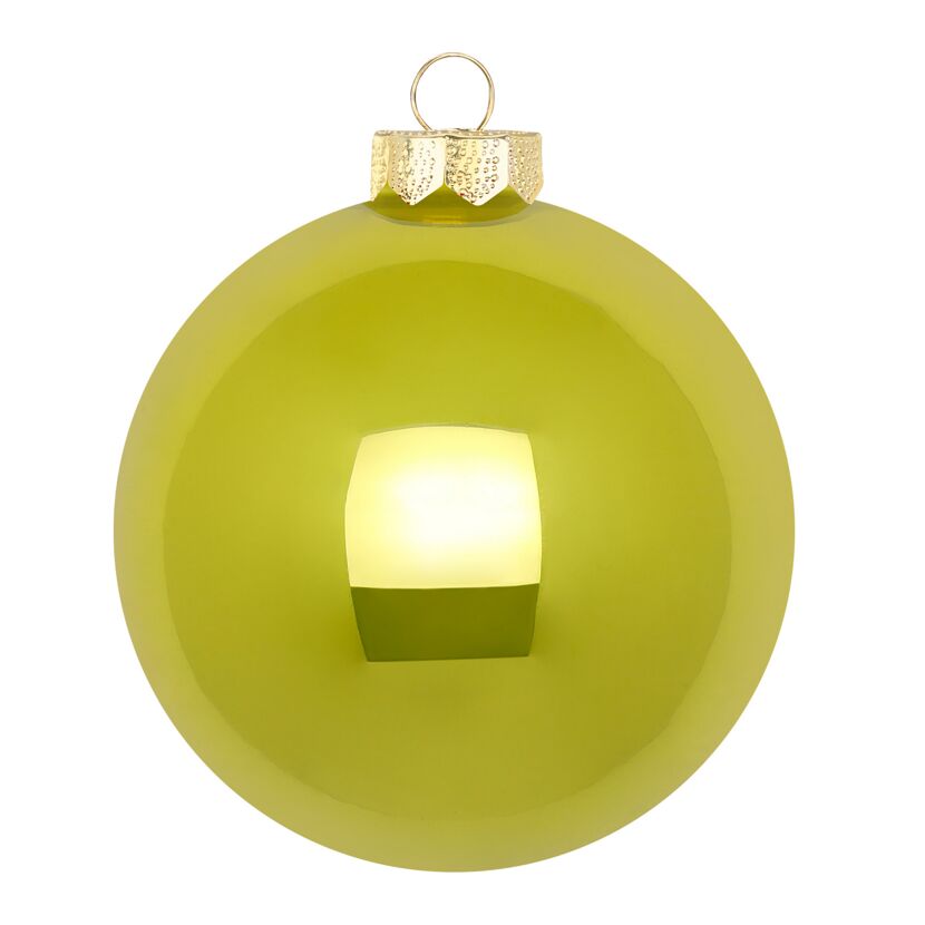 Christbaumkugeln limettengrün Ø 7,5 cm 12 Stück