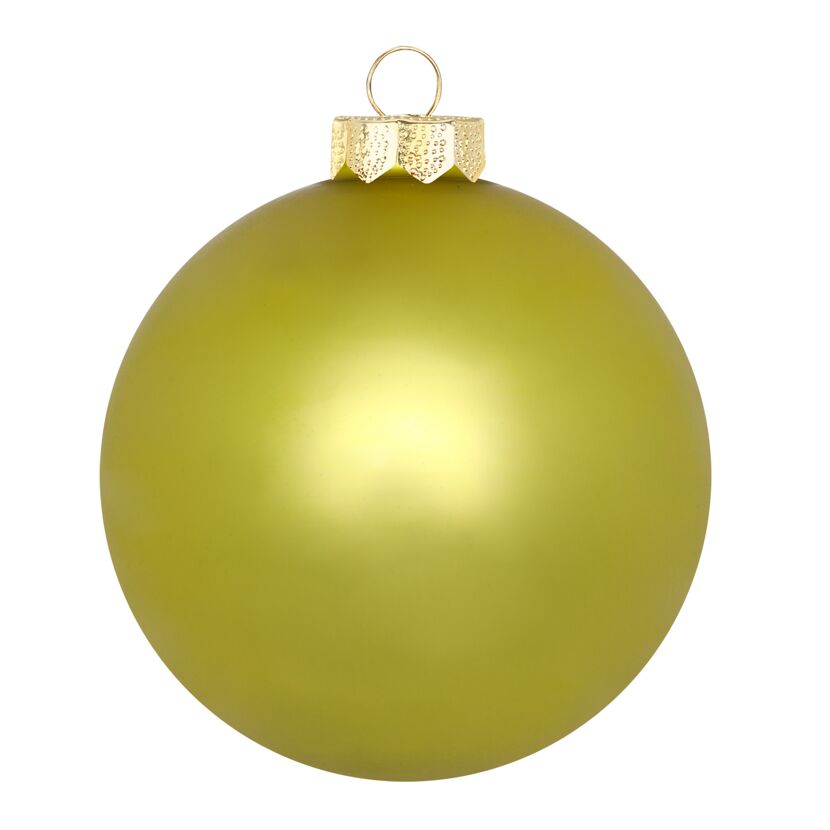 Christbaumkugeln limettengrün Ø 7,5 cm 12 Stück