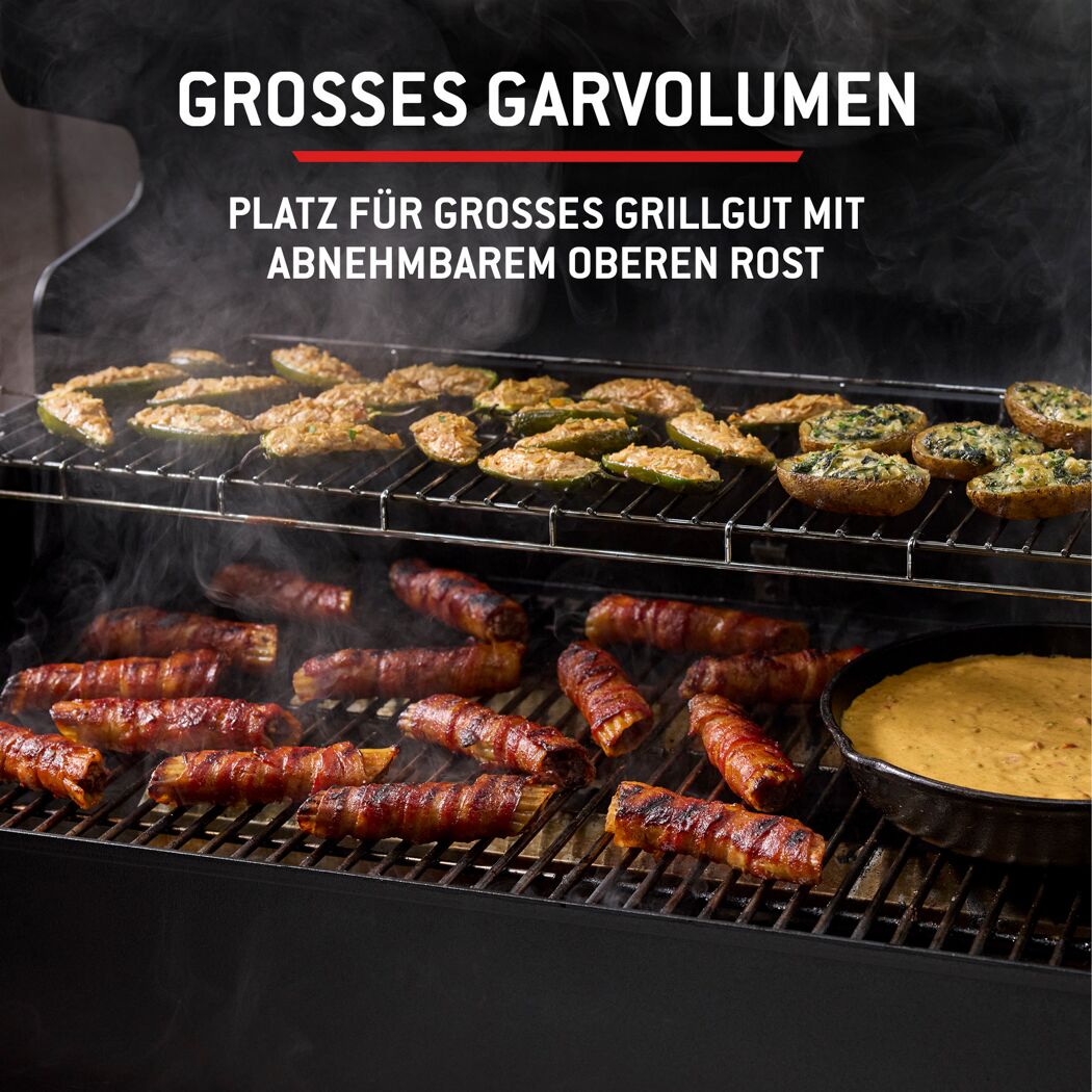 Holzpelletgrill 'Smoque' schwarz 95 x 69 x 52 cm