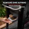 Holzpelletgrill 'Smoque' schwarz 95 x 69 x 52 cm