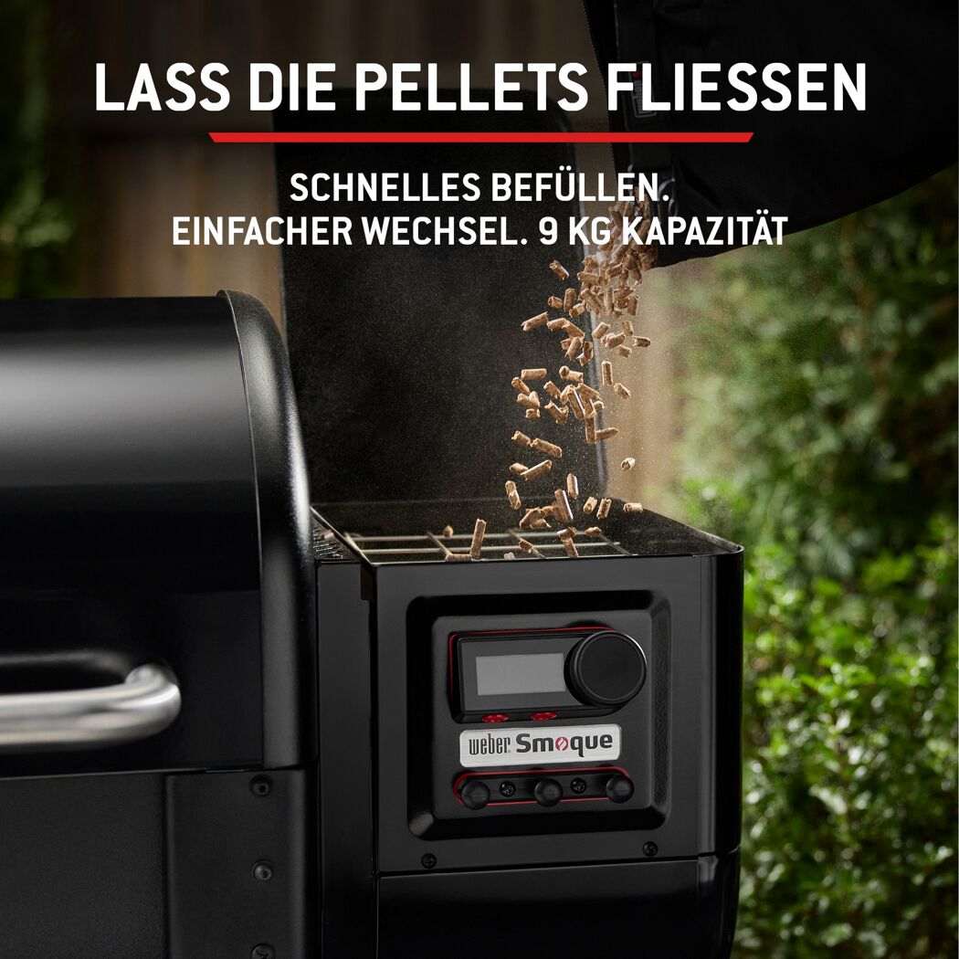 Holzpelletgrill 'Smoque' schwarz 95 x 69 x 52 cm