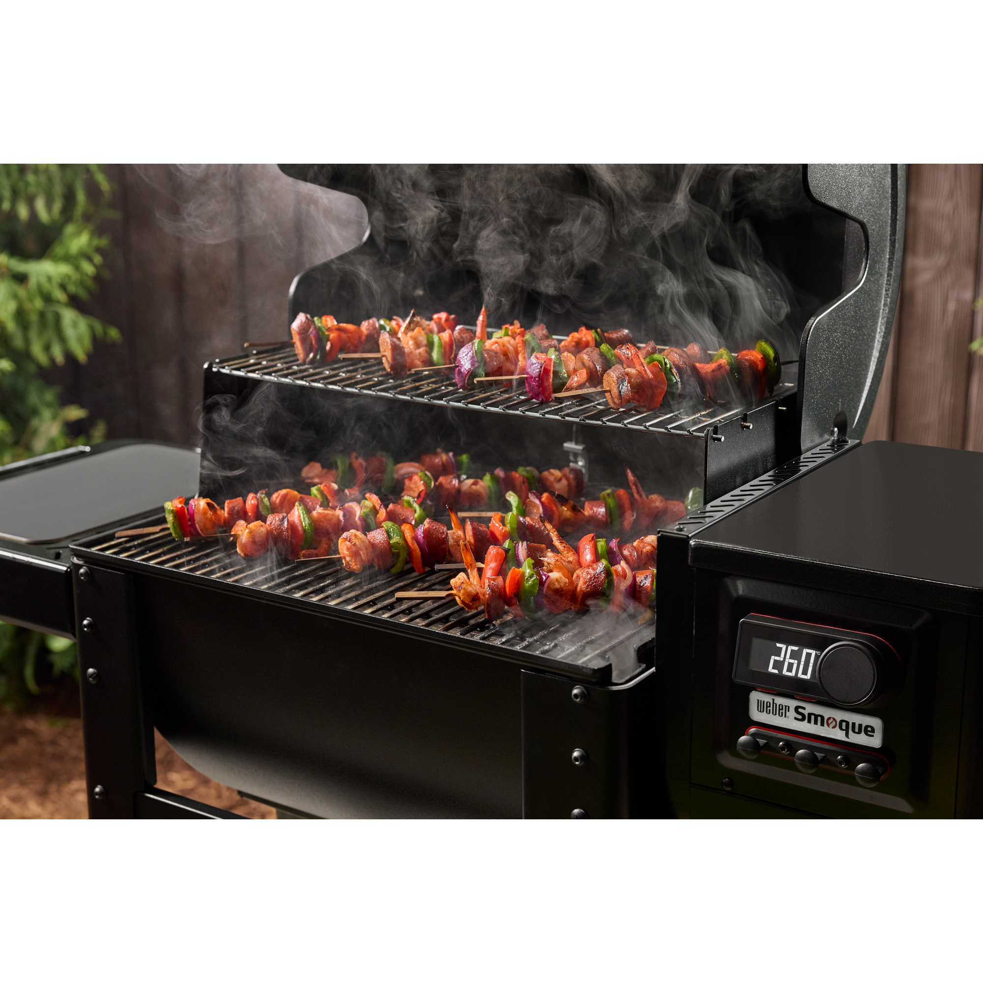 Holzpelletgrill 'Smoque XL' schwarz 126 x 69 x 52 cm
