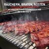Holzpelletgrill 'Searwood XL' schwarz 57 x 76 x 130 cm
