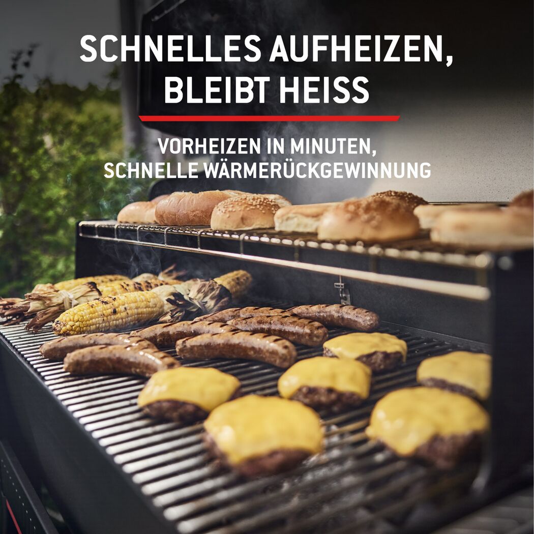 Holzpelletgrill 'Searwood XL' schwarz 57 x 76 x 130 cm