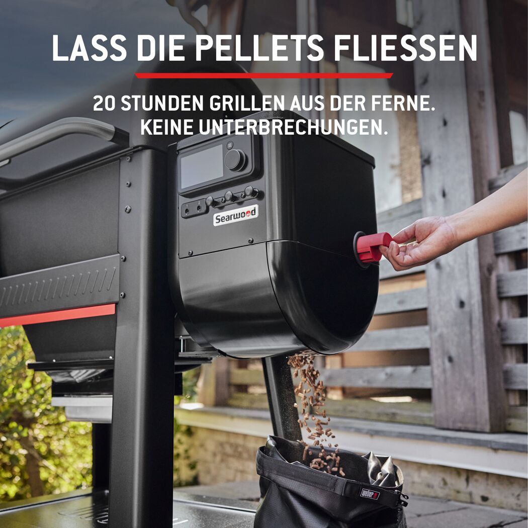 Holzpelletgrill 'Searwood XL' schwarz 57 x 76 x 130 cm
