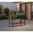 Hochbeet 'Deco' Stahl anthrazit/Holzoptik mit Beleuchtung 100 x 40 x 80 cm