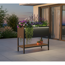Hochbeet 'Deco' Stahl anthrazit/Holzoptik mit Beleuchtung 100 x 40 x 80 cm