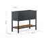Hochbeet 'Deco' Stahl anthrazit/Holzoptik mit Beleuchtung 100 x 40 x 80 cm