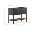 Hochbeet 'Deco' Stahl anthrazit/Holzoptik mit Beleuchtung 100 x 40 x 80 cm