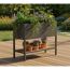 Hochbeet 'Deco' Stahl anthrazit/Holzoptik 100 x 40 x 80 cm