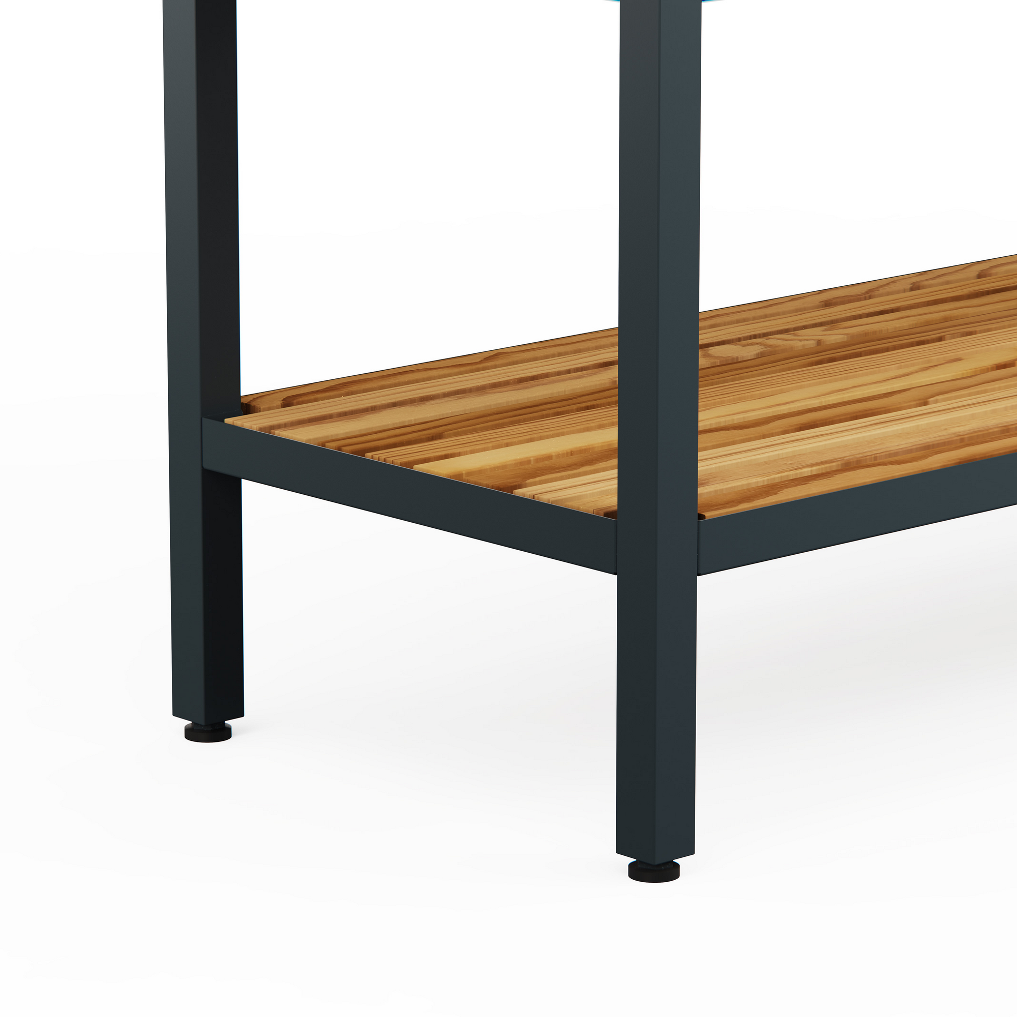 Hochbeet 'Deco' Stahl anthrazit/Holzoptik 100 x 40 x 80 cm