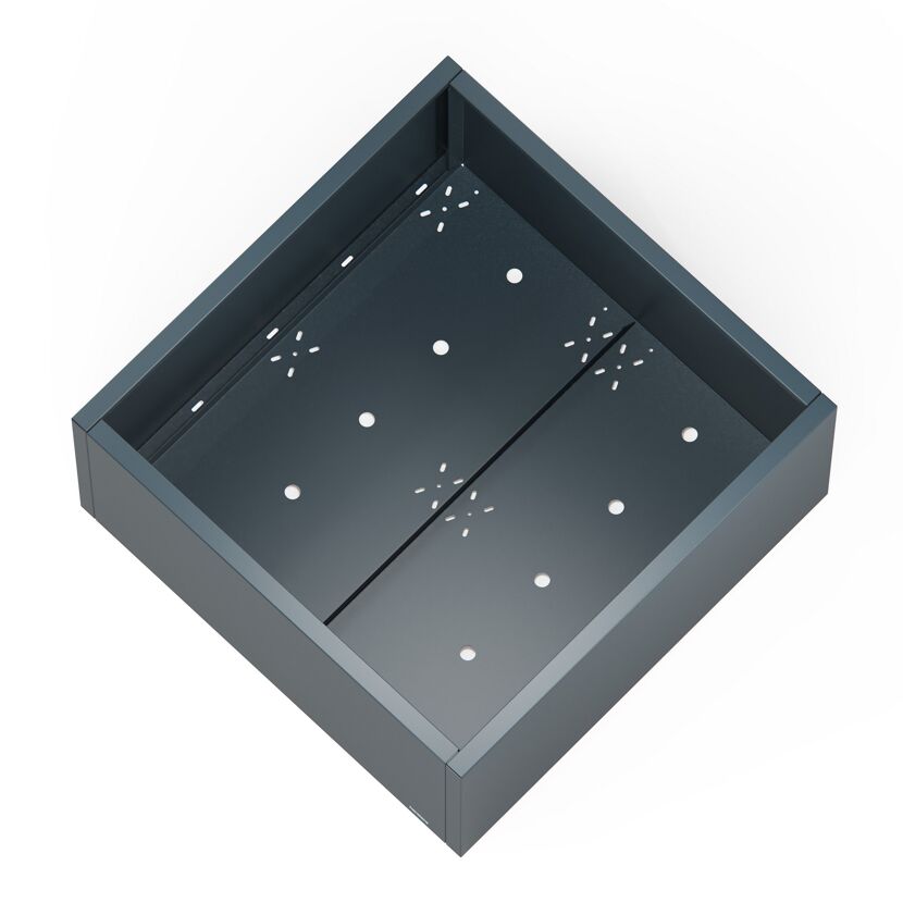 Pflanzkübel 'Cube' anthrazit 100 x 32 x 100 cm