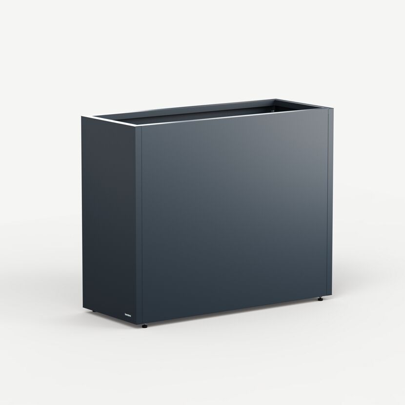 Pflanzkübel 'Cube' anthrazit 100 x 32 x 40 cm