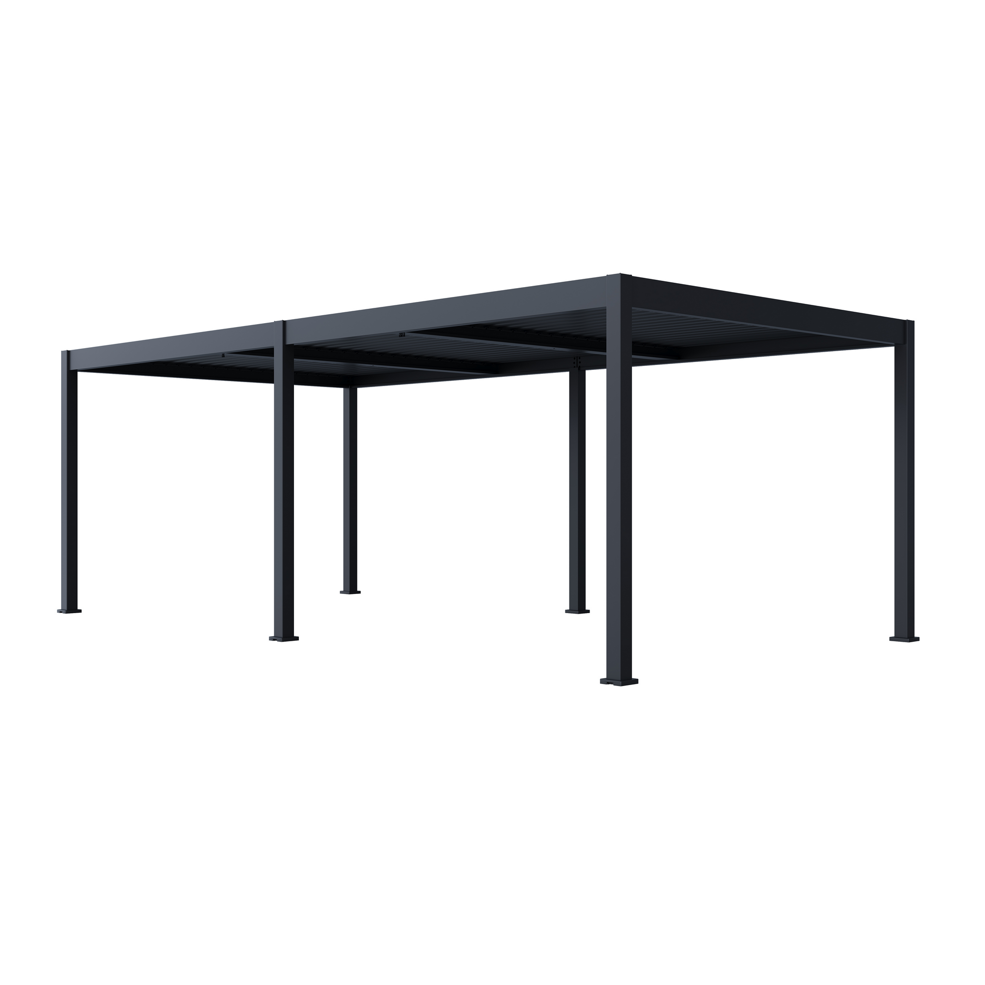 Pergola 'Grand Tuscan 1224' anthrazit 715 x 363 x 256 cm, mit verstellbare Lamellen