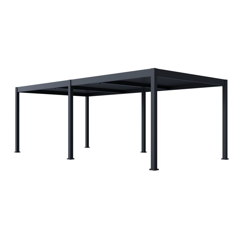 Pergola 'Grand Tuscan 1224' anthrazit 715 x 363 x 256 cm, mit verstellbare Lamellen