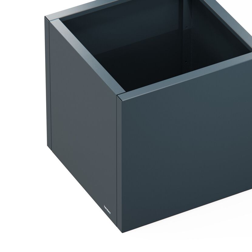 Pflanzkübel 'Cube' anthrazit 60 x 32 x 60 cm