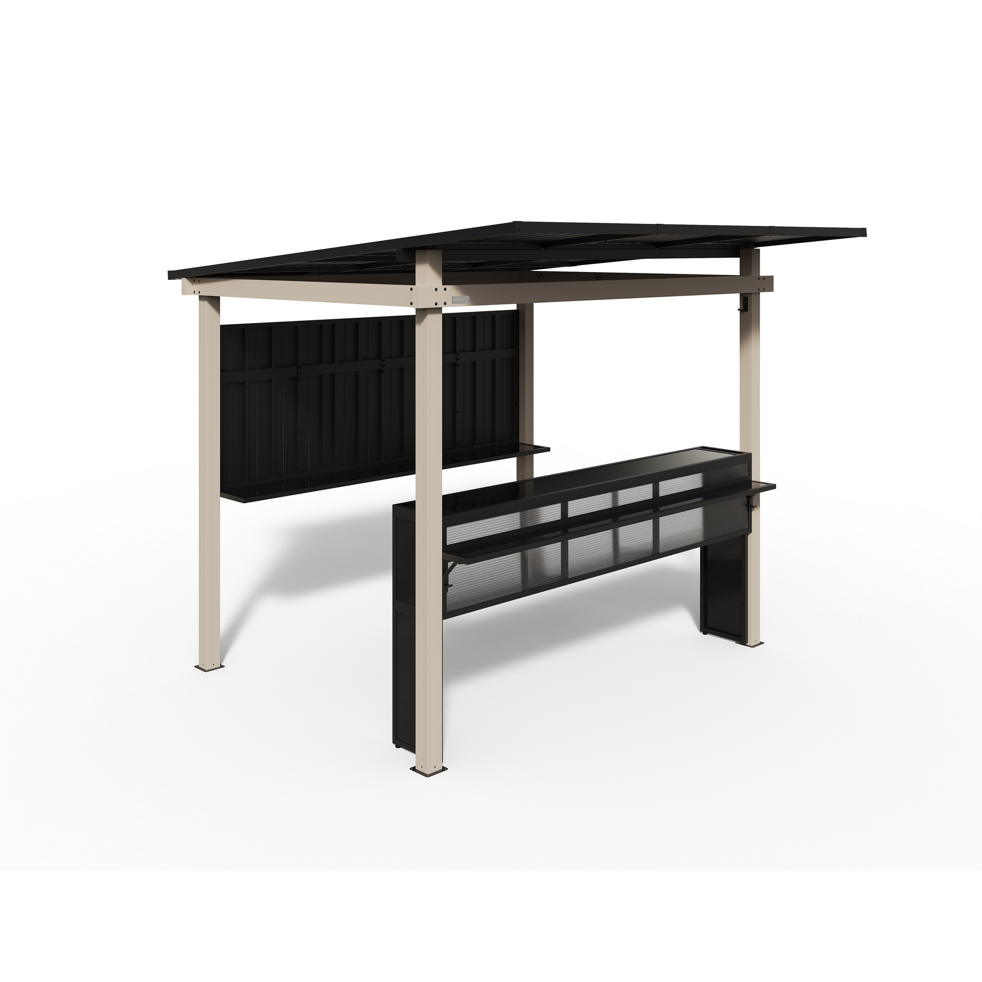 Outdoorbar 'Munich' schwarz/grau 258 x 260 x 230 cm