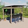 Outdoorbar 'Munich' schwarz/grau 258 x 260 x 230 cm