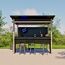 Outdoorbar 'Munich' schwarz/grau 258 x 260 x 230 cm