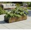 Pflanzkübel 'Deco Planter Xic Wood M' schwarz/naturfarben 100 x 32 x 40 cm
