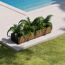 Pflanzkübel 'Deco Planter Xic Wood L' schwarz/naturfarben 150 x 32 x 40 cm