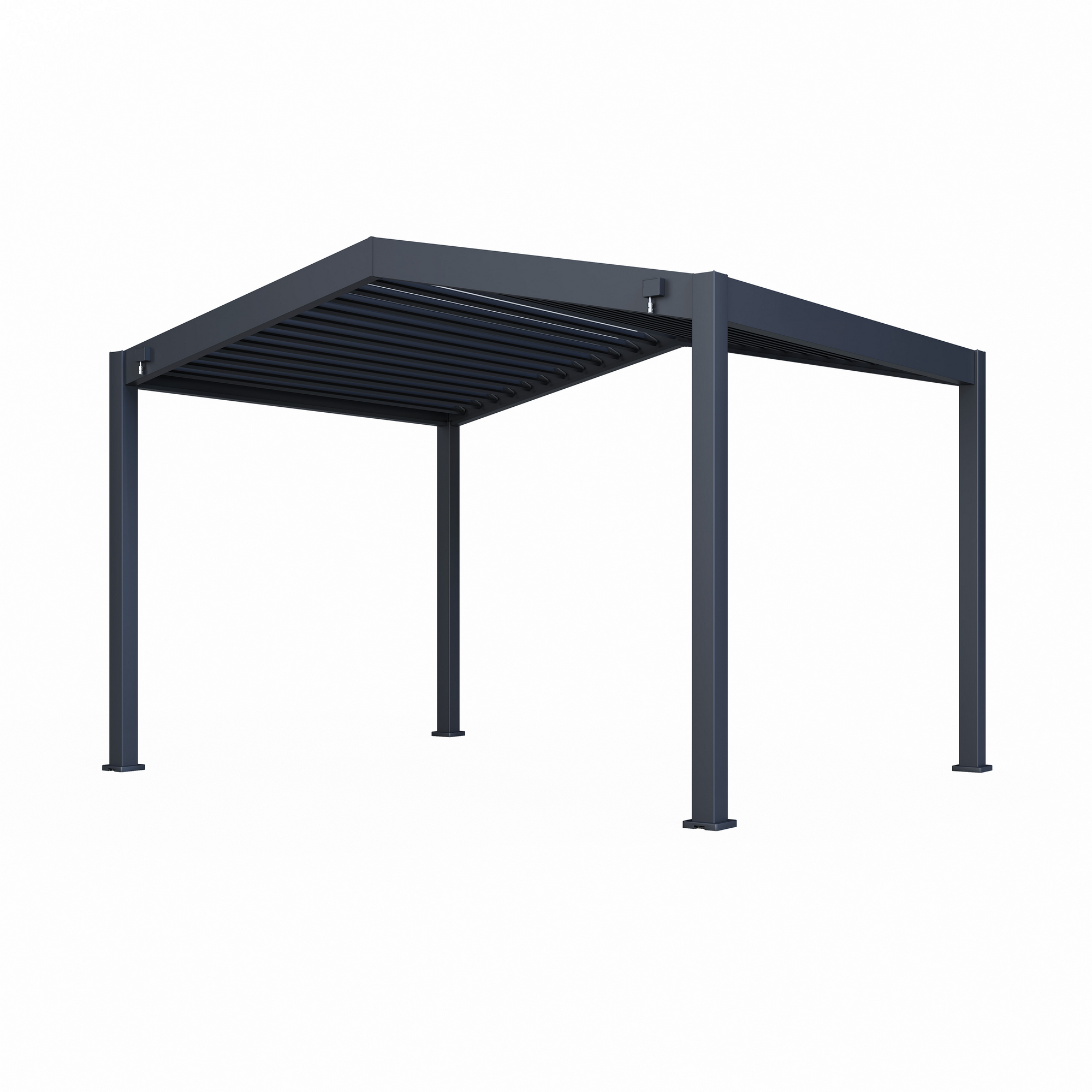 Pergola 'Icon 1013' anthrazit 413 x 363 x 283 cm, mit verstellbare Lamellen